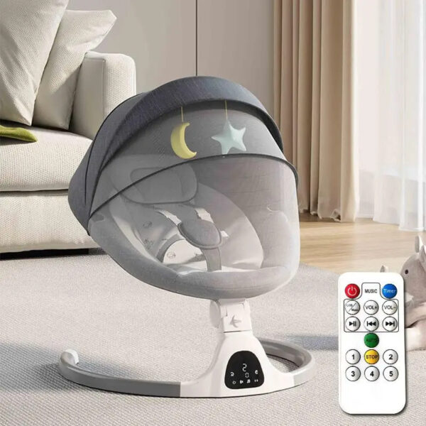 Lettino a Dondolo Elettrico LED Luxury <br>con Telecomando Sicurezza