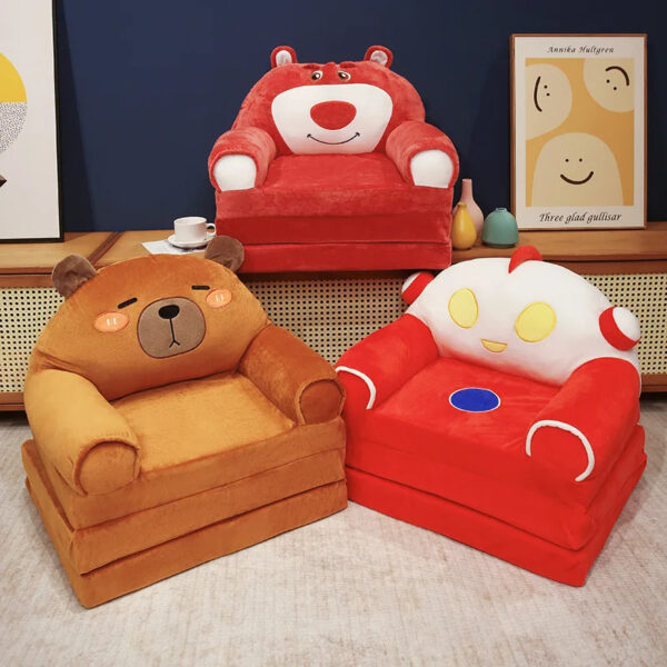 Divano Letto Pieghevole 2 in 1 –  Sedile Peluche  Bimbi Morbido
