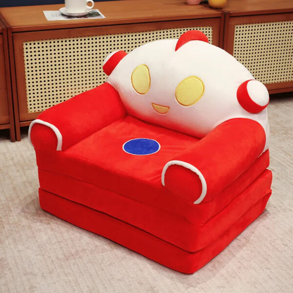 Divano Letto Pieghevole 2 in 1 –  Sedile Peluche  Bimbi Morbido - immagine 3