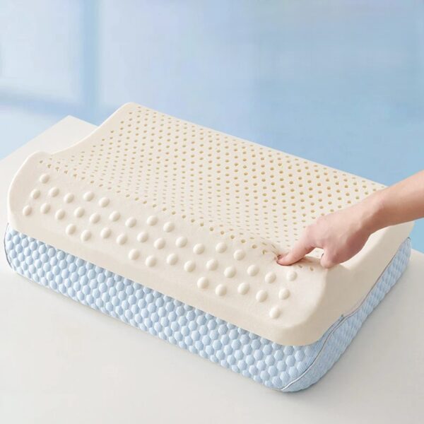 Cuscino Cervicale Lattice Naturale Memory Foam <br>Sollievo Immediato - immagine 4