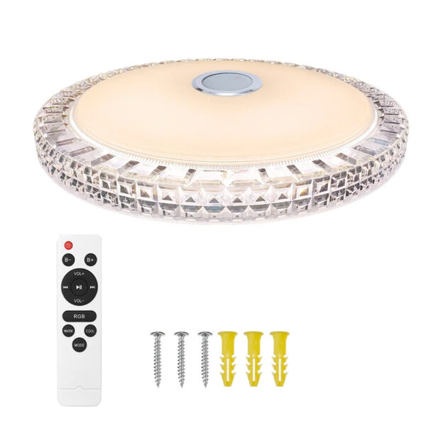 Plafoniera LED Intelligente 36W RGB con Altoparlante Bluetooth - immagine 2